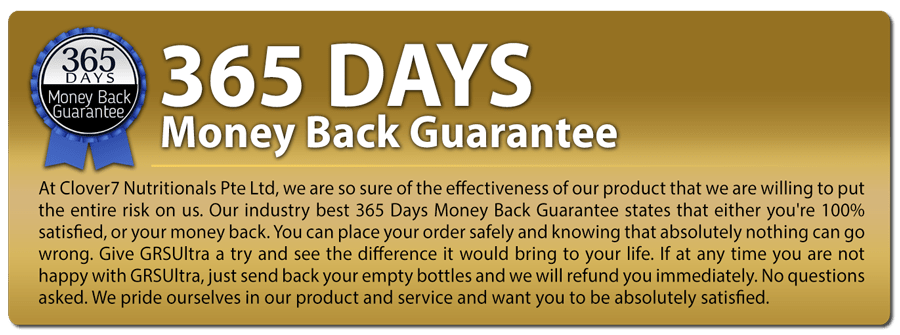 GRS Ultra Money Back Guarantee