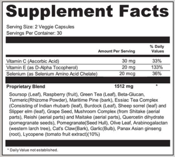 MycoSoothe-Supplement-Facts