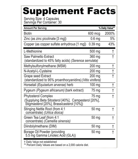 UltraFX10 supplement facts